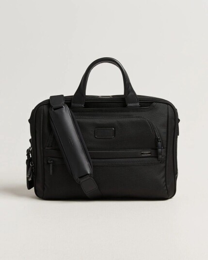 TUMI Alpha 4 Medium Briefcase Black