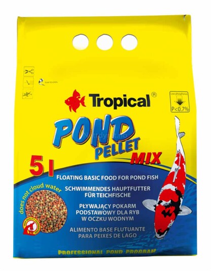 Tropical Pond Mix Granulat Fiskefôr 5L Tropical Pond Mix Granulat Fiskefôr 5L