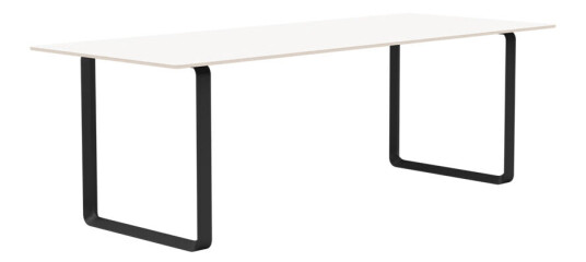 Muuto 70/70 spisebord 225 x 90 cm White laminate-Plywood-Black