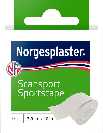 Norgesplaster Scansport sportstape, 3,8cm x 10m, 1 stk.