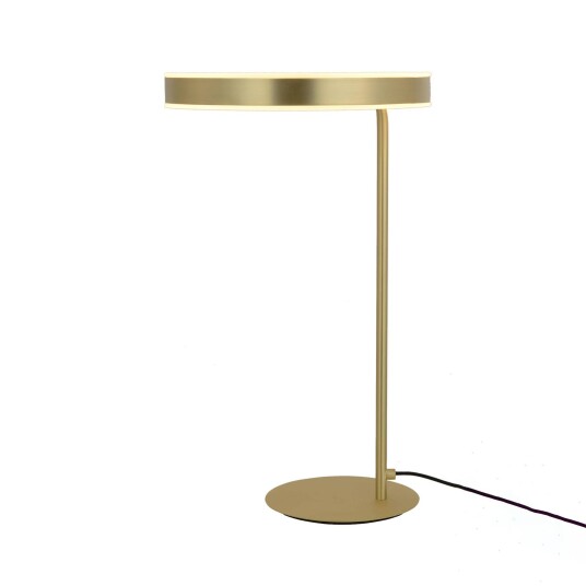 Lucande Yekta LED-bordlampe, stepdim, messing