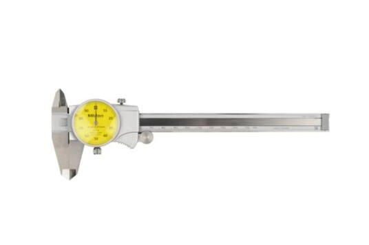 Mitutoyo Skjutmått 505-732 Med Mätur 0-150mm, 0,01mm, 1mm/varv, Flat Sticka