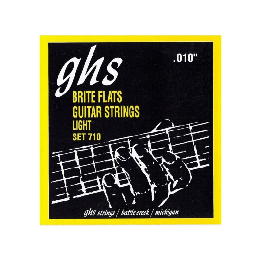 Ghs 710 Brite Flats Flatwound Light 010-046