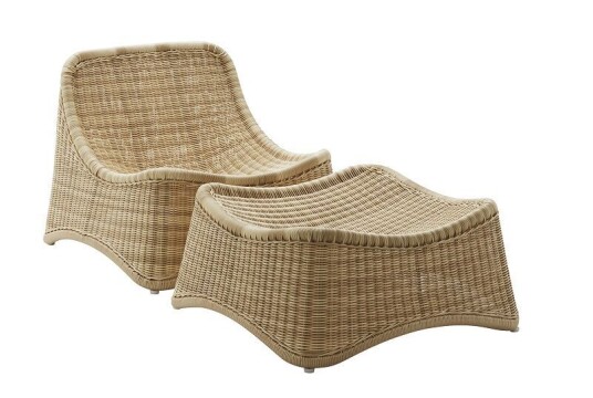 Sika-Design - ICONS Chill Loungestol og Krakk - Natur Sika-Design - ICONS Chill Loungestol og Krakk - Natur