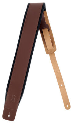 Levys Padded Leather Strap 3"" BRN