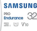 Samsung PRO Endurance MB-MJ32KA - Flashminnekort (microSDHC til SD-adapter inkludert) - 32 GB - Video Class V10 / UHS-I U1 / Class10 - microSDHC UHS-I - hvit