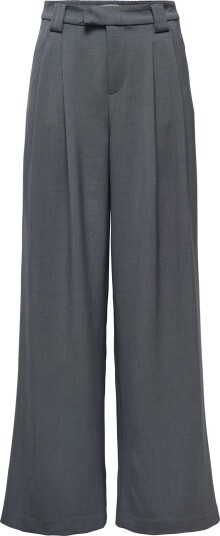 Only Svea Mid Waist Mel Wide Pant Grå L/32 Only Svea Mid Waist Mel Wide Pant Grå L/32