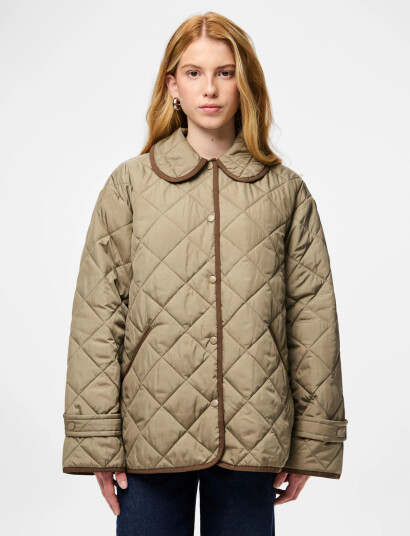 Pieces Pcemily Short Quilted Jacket Noos Bc Beige S