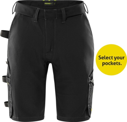 Fristads 2804 GHST Flex Arbeidsshorts svart, dame 48, Klær