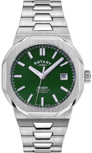 Rotary Herreklokke GB05410/24 Regent Grønn/Stål Ø40 mm Rotary Herreklokke GB05410/24 Regent Grønn/Stål Ø40 mm