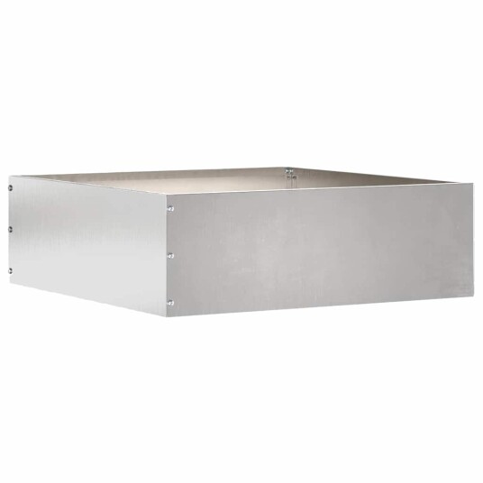 vidaXL Gjerdekant sølv 40 x 40 x 13 cm Rustfritt Stål