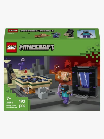 Lego Reise Gjennom Portalene Til Nether Og End