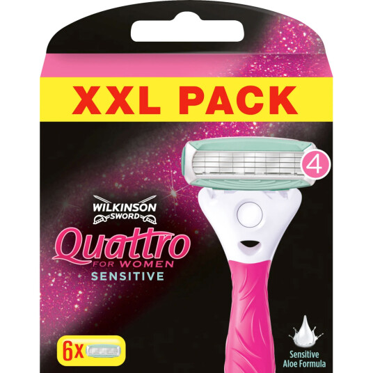 Wilkinson Quattro Dame Barberblader Sensitive 6 pcs. Wilkinson Quattro Dame Barberblader Sensitive 6 pcs.