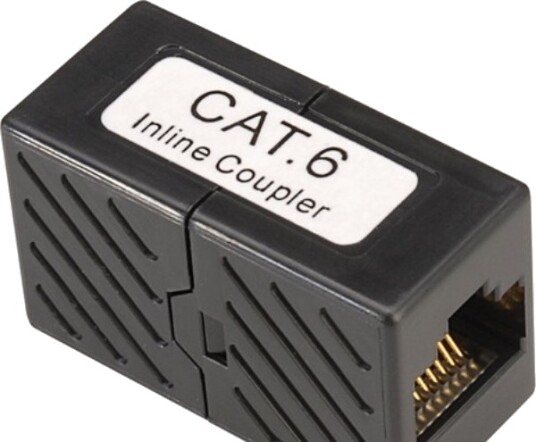 Roline Rj-45 Modular Coupler Cat.6 Unshielded Black Sort Plast