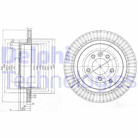 Bremseskive DELPHI BG3925C