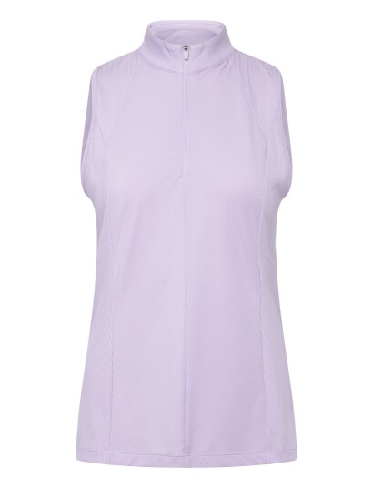 Callaway Ribbed Sleeveless Golf Polo Purple L