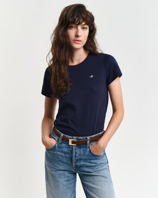 GANT Reg Shield SS T-Shirt - Evening Blue M