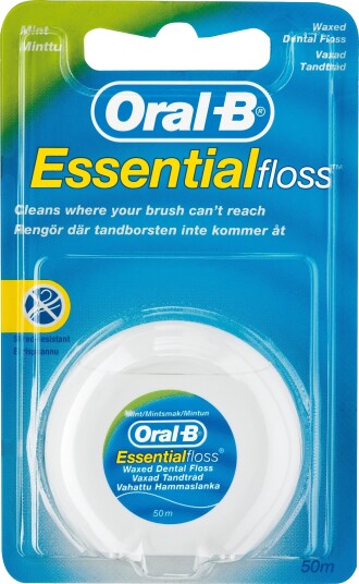 Oral-B Essential Mint Tanntråd 50 m - Reduserer Plakk
