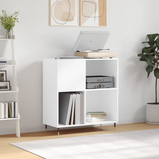Hifi benk hvit 84,5x38x89 cm konstruert tre Hifi benk hvit 84,5x38x89 cm konstruert tre