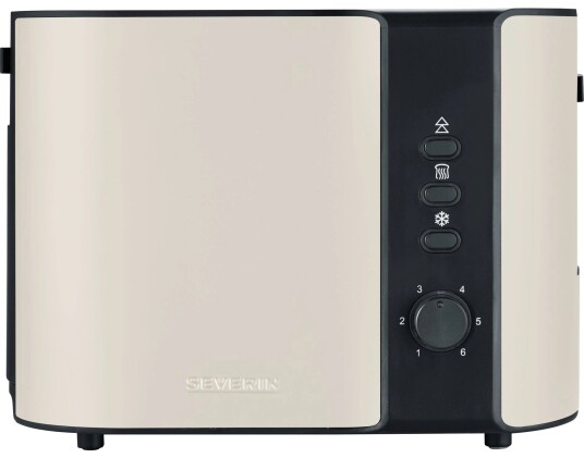 Severin AT 9576 Brødrister 2 skiver, 800W, brødvarmer Dusty Beige