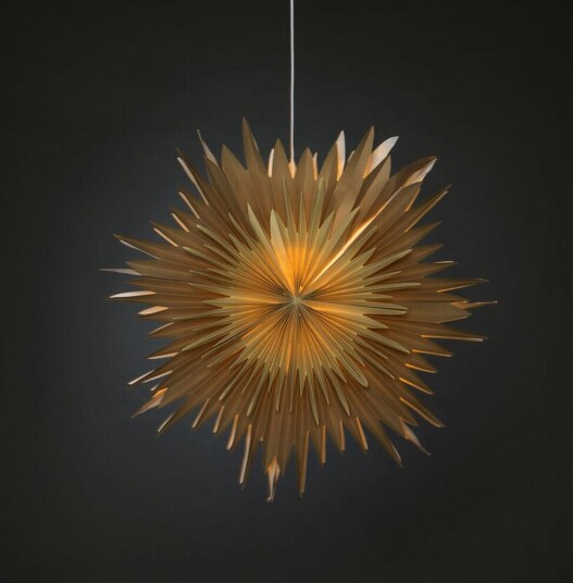 Adventsstjerne i papir – 80 cm - Greige/Brun