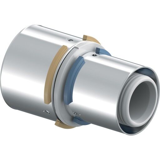 Uponor Skjøtekobling 50 x 40 mm med lekkasjeindikator og presshylse Uponor Skjøtekobling 50 x 40 mm med lekkasjeindikator og presshylse