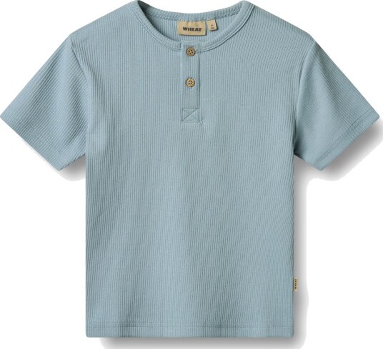 Wheat T Shirt Lumi Calm Blue (122 / 7 år)