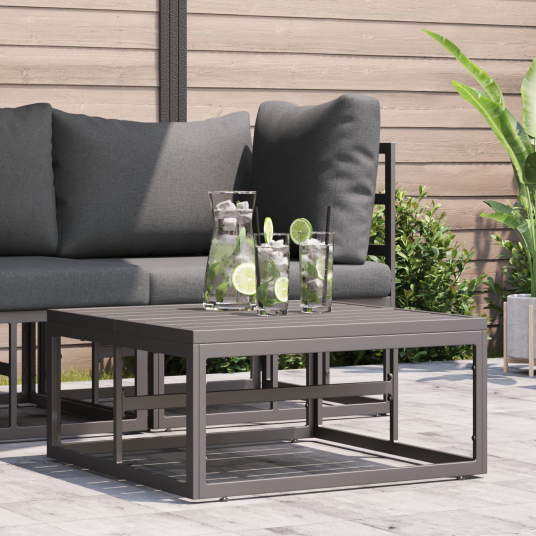 Utendørs Møbler Svart Aluminium Utendørs Møbler Svart Aluminium