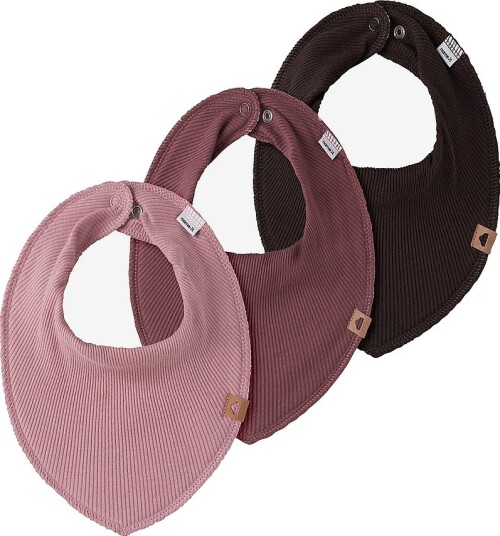 Name It baby Siklesmekke Nbfyvette Rib Scarf Bib 3 pakning Rosa