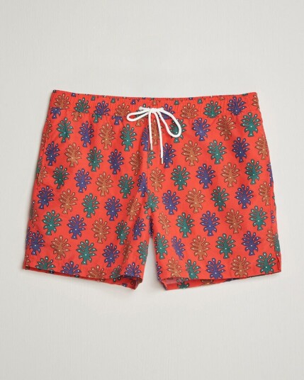 Drake's Trees Drawstring Swimshorts Tomato