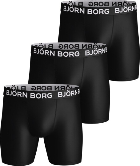 Björn Borg Sports Microfiber Boxer 3P Undertøy Black Multipack 1 X Small