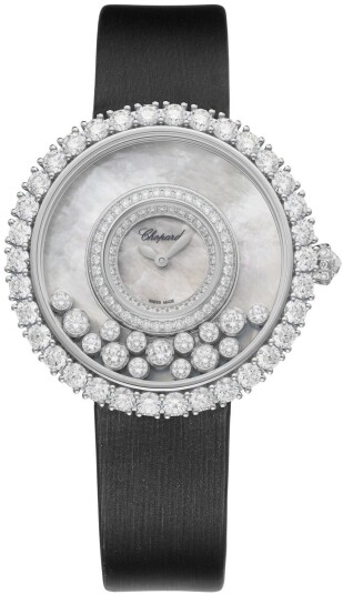 Chopard Dameklokke 204445 1001 Happy Diamonds Hvit/Sateng Ø37.7 mm