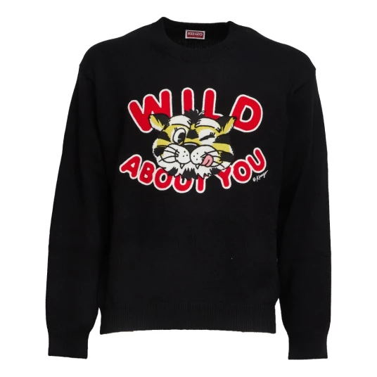 Kenzo, Herre, Strikkevarer, Svart, M,