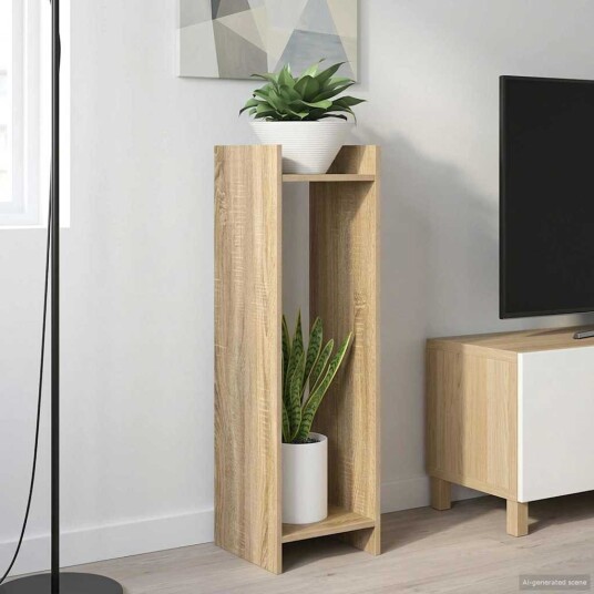 vidaXL Planteholder 2 pcs Sonoma eik 30 x 30 x 100 cm Konstruert tre