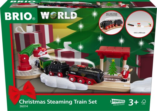 BRIO Julesett med dampende tog 36014
