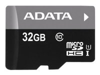 ADATA Premier - Flashminnekort (microSDHC til SD-adapter inkludert) - 32 GB - UHS Class 1 / Class10 - microSDHC UHS-I - for detaljhandel