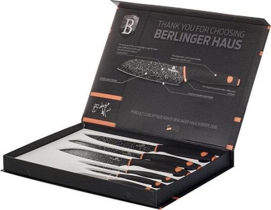 Berlingerhaus Berlinger Haus 6-Delt Kniv Sort Granitt Diamant Bh/2111 Berlingerhaus Berlinger Haus 6-Delt Kniv Sort Granitt Diamant Bh/2111