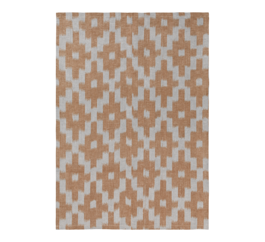Ferm Living Ikat kjøkkenhåndkle mist blue terracotta