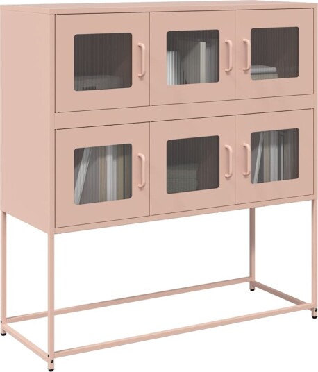 Skjenk rosa 100,5x39x107 cm kaldvalset stål 8721158372574
