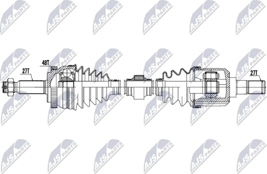 NTY NPW HY 654 Drivaksel NTY NPW HY 654 Drivaksel