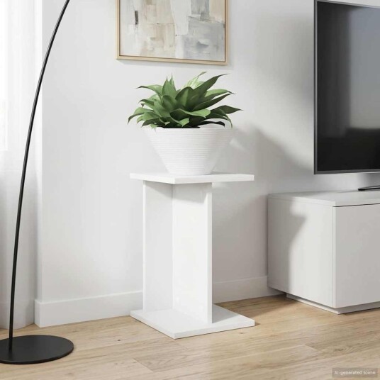 Planteholder 2 pcs Hvit 25 x 25,5 x 40,5 cm Konstruert tre