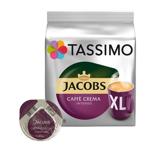 Tassimo Jacobs Caffé Crema Intenso XL til Tassimo. 16 kapsler Tassimo Jacobs Caffé Crema Intenso XL til Tassimo. 16 kapsler