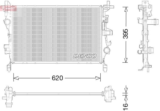 Radiator DENSO DRM09044 Radiator DENSO DRM09044