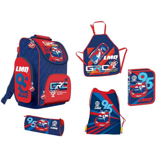 Disney Cars Skoleveske med 5 deler