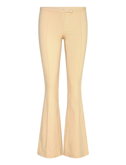 Monki Stretchy Flared Trousers Yellow 40