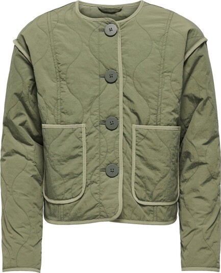 Kids Only Kogtenna Contrast Quilted Jacket Otw Khaki green 158