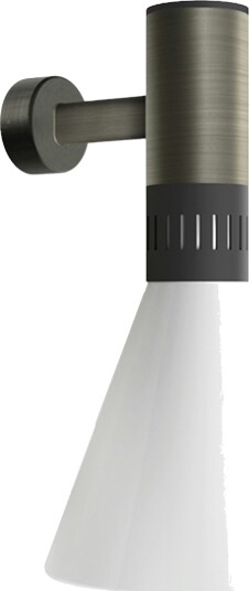 Cono Vegglampe Ø25 Satin Black Nickel
