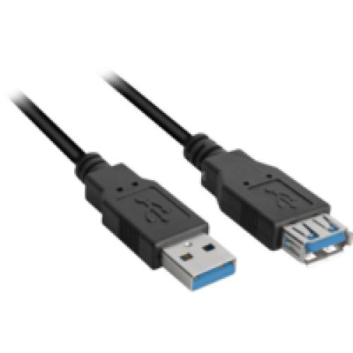 Sharkoon USB-forlengelseskabel USB-type A til USB-type A 1 m
