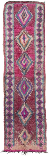 Kelim teppe Marokkansk Azilal 400 x 110 cm Størrelse: 400 x 110 cm