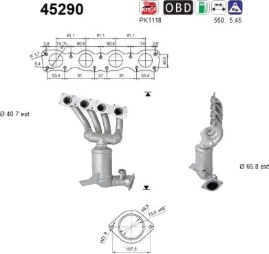 Katalysator AS 45290
